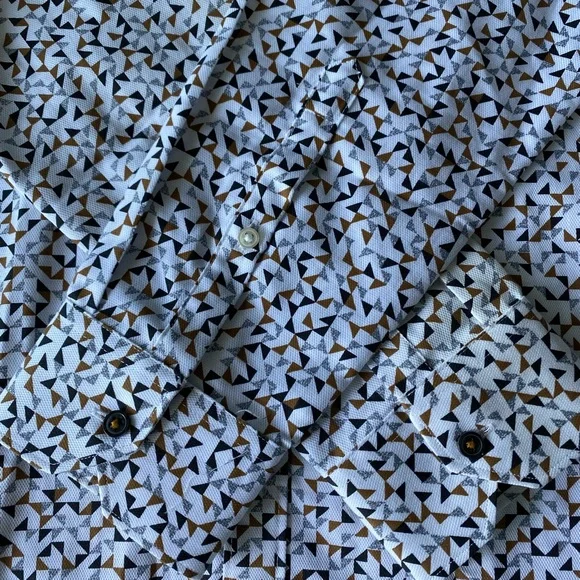 ZARA MENS CASUAL SLIM FIT SHIRT - SIZE MEDIUM, 60% cotton 40% polyester NWOT - Picture 8 of 8